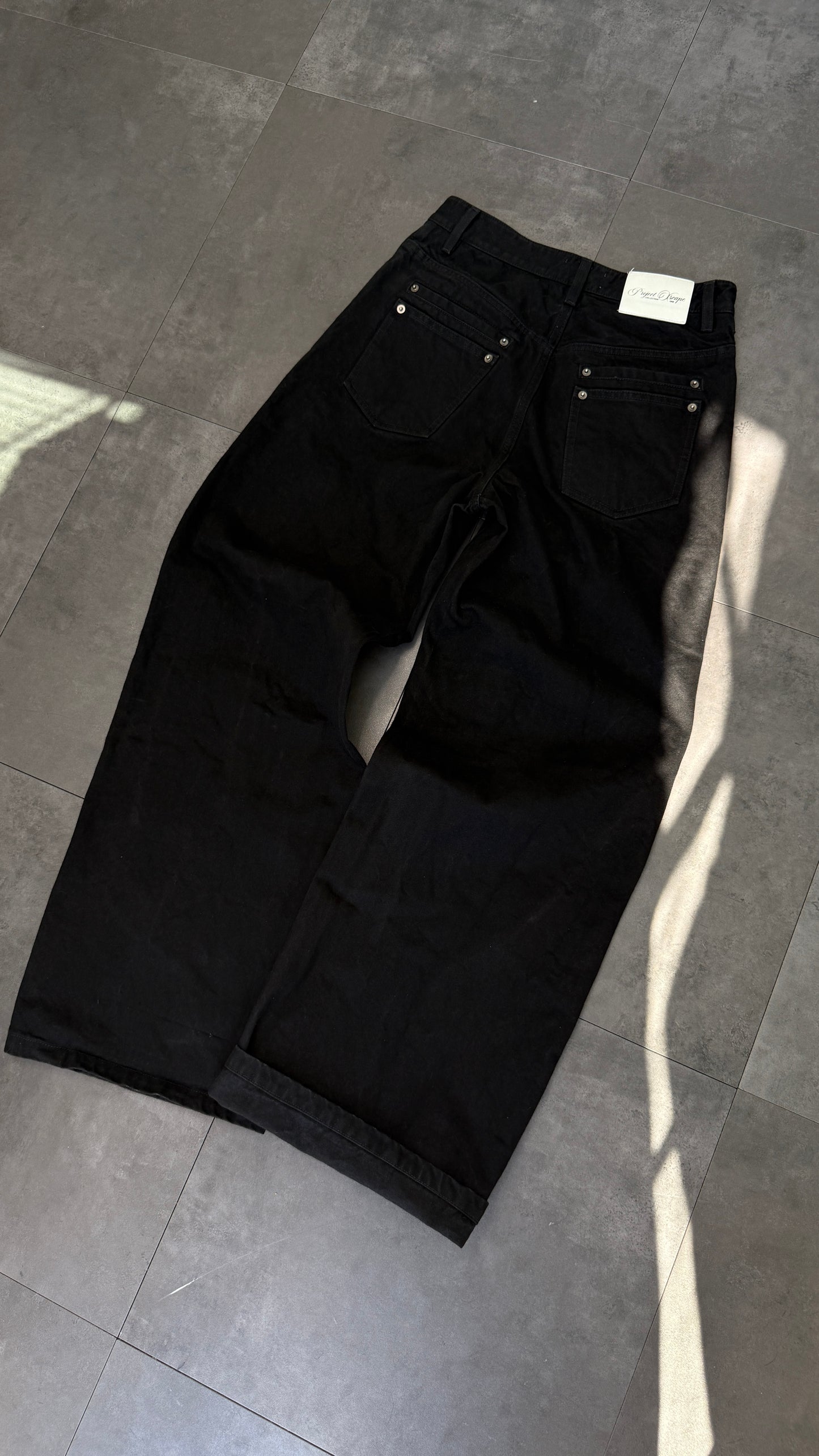 15OZ RAW SELVEDGE DENIM JET BLACK