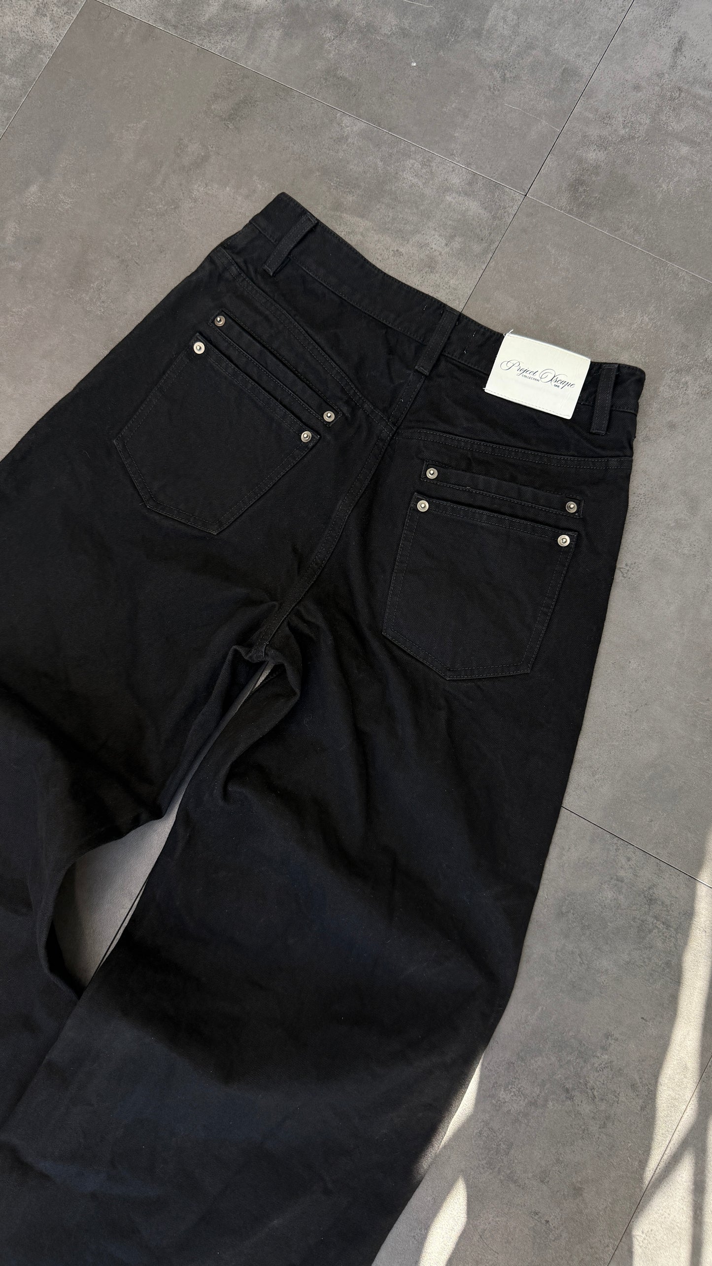 15OZ RAW SELVEDGE DENIM JET BLACK